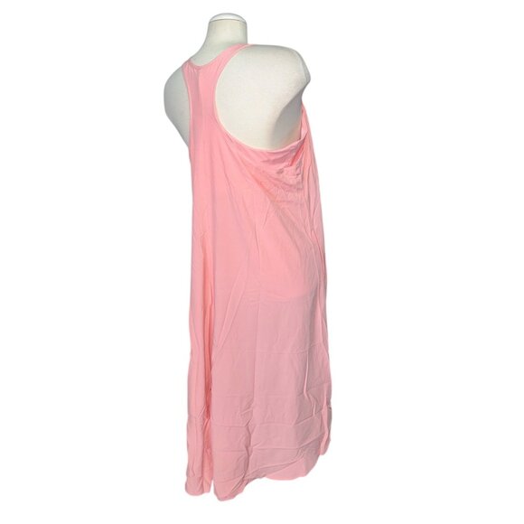 Halara Breezeful Racerback Hi Low MIdi Dress Sz XL Womens Pink Built in Bra Slee - Picture 12 of 15